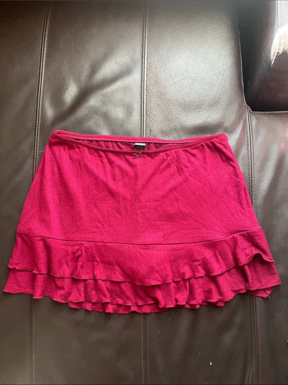 wild fable maroon Ruffled Mini Skirt